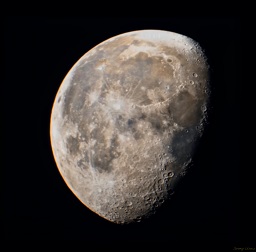 The existing colors in this detailed moon pic had their saturation boosted to bring out the colorful contrast.